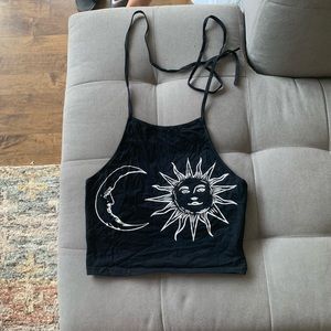 Sun and moon halter top